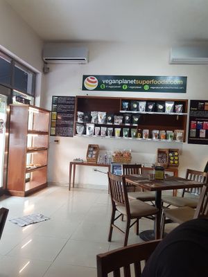 Area in resta at Vegan Planet in Cancun