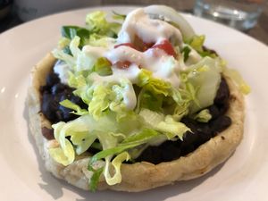 Sope at Vegan Planet in Cancun