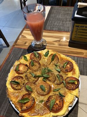 Fruit juice  at Vegan Planet in Cancun