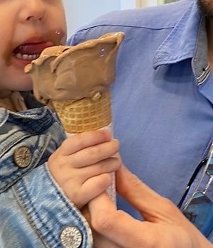 Another chocolate enjoyed by all  at Casa del Helado in Gran Canaria