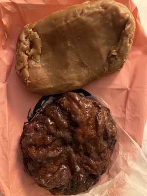 Maple and fritter  at Voodoo Doughnuts in San Antonio
