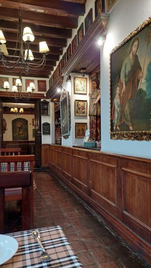 On the second floor of the Palacio Arzobispal at Café del Fraile in Quito