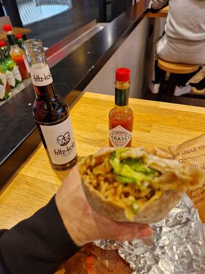 Burrito with Rice, Tofu, Veggies, Salsa and Guac at Chipotle - MyZeil in Frankfurt