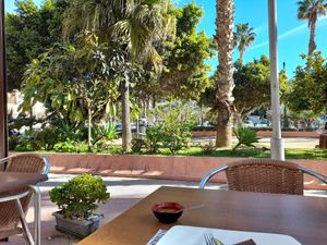 The view from my table on the terrace at Chino Asiatico Sheng in Almunecar