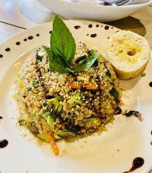 Arroz integral con verduras  at Veggie Garden in Salento