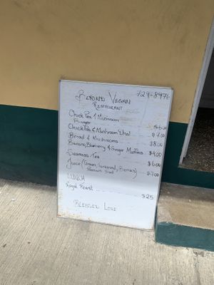 The currency is in EC dollars so very good value for your money!   at Beyond Vegan in Castries City