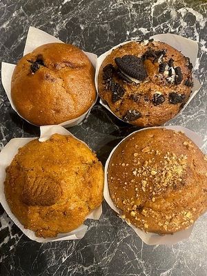 Vegan muffins now available! at Black Lion Bakery & Cafe in Wellington