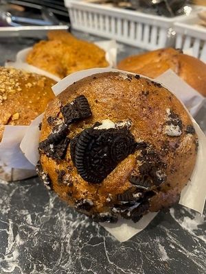 Vegan oreo muffin - YUM. at Black Lion Bakery & Cafe in Wellington