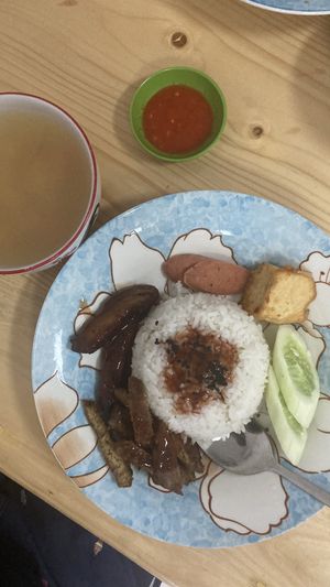 Nasi char siu  at Champignon Vegetarian Kitchen in Jakarta