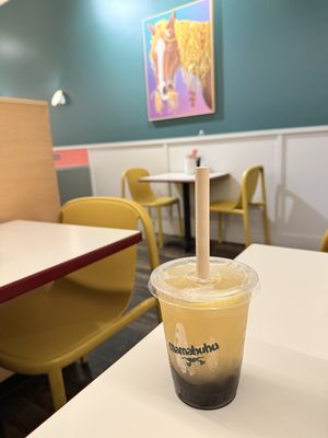 Lemon hk tea with boba   at Mamahuhu in Mill Valley