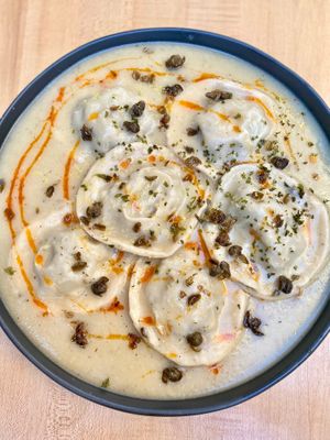 Smoked Kale Ravioli at Beyond Sushi - Union Square in New York City