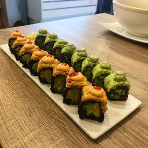 Spicy mango and green machine at Beyond Sushi - Union Square in New York City