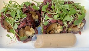 Mighty Mushroom sushi roll at Beyond Sushi - Union Square in New York City