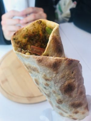 Vegan lahmacun   at Mumhane 32 in Istanbul