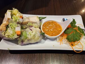 Vietnamese summer rolls with tofu at Noodle Wave in Mckinney