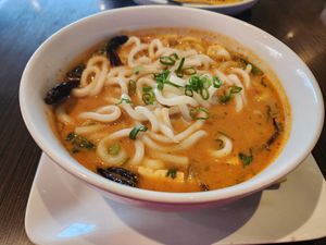 Tom Yum Udon Noodle Soup at Noodle Wave in Mckinney