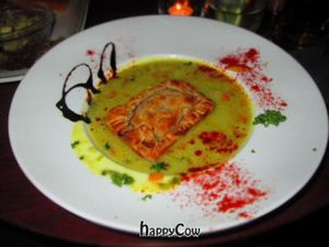 Main dish-- pie in soup at Wind und Wetter in Berlin