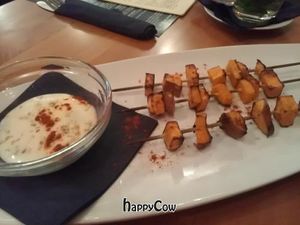 Sweet potato skewars at Wind und Wetter in Berlin