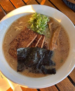 vegan miso non-spicy ramen  at Yugiri Ramen Project in Sanford