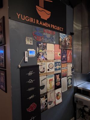 cute wall  at Yugiri Ramen Project in Sanford