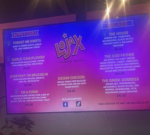 Menu  at Lojax Good Eats in Sanford