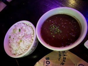 Black beans and rice are vegan as is and so flavorful  at Cuba Libre in Orlando