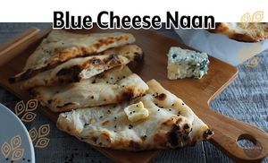 Maurya's Blue cheese naan, vegetarian! at Maurya's.Rest.Bar.Banquet in Kamloops