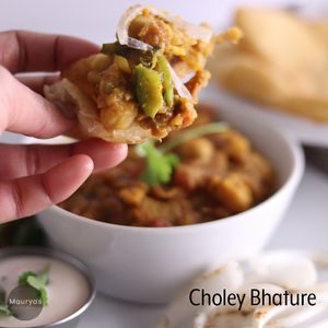 choley bhature at Maurya's.Rest.Bar.Banquet in Kamloops