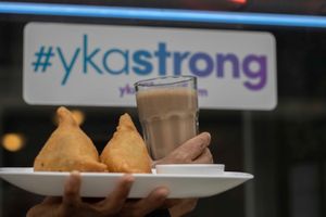 Samosas at Maurya's at Maurya's.Rest.Bar.Banquet in Kamloops