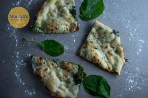 See Chef Dilip making spinach naan video at https://www.youtube.com/watch?v=G6On8ksz_Gc at Maurya's.Rest.Bar.Banquet in Kamloops