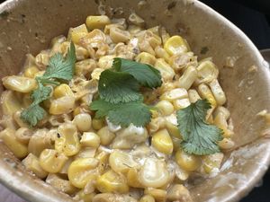 Street corn   at Doggone Vegan in Huntsville
