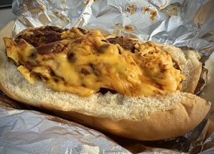 Frito pie dog   at Doggone Vegan in Huntsville