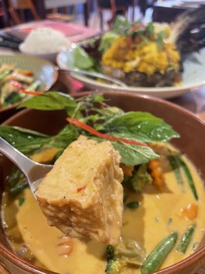 Tofu close-up  at Thai Riffic in Newtown