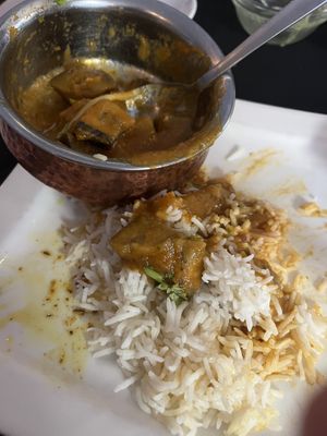 Look, I was hungry and I didn’t get to photo until I’d nearly finished. But it was nicely presented at the start!  at Himalaya Kök och Bar in Gothenburg