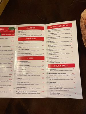 Menu 2  at Pummarola in Miami