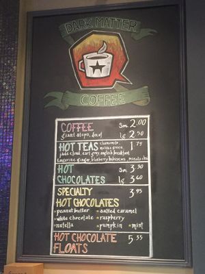 Dark Matter coffee! at George's Ice Cream and Sweets in Chicago