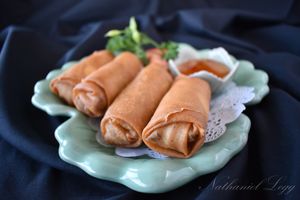 Vegetable Spring Rolls  at Thai Place Restaurant in Phoenixville