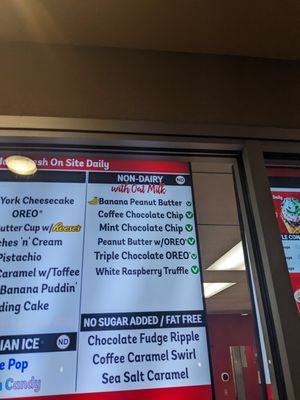 Menu options also available online at Bruster's Real Ice Cream in Las Vegas