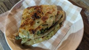 Garlic butter roti $5.50 at Purple Rabbit Food Truck in Ascot Vale