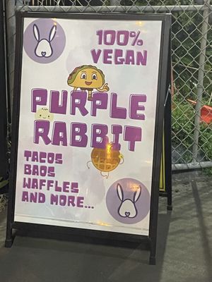 Such a cute sign!  at Purple Rabbit Food Truck in Ascot Vale