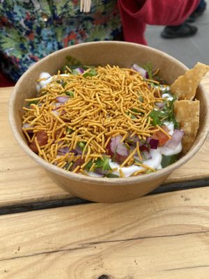 Samosa chaat   at Purple Rabbit Food Truck in Ascot Vale
