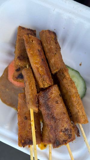 Satay skewers  at Purple Rabbit Food Truck in Ascot Vale