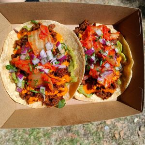 Kimchi tacos at Purple Rabbit Food Truck in Ascot Vale