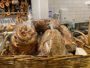 Fresh baked bread and bagels   at Chez Jean-Claude Patisserie in Subiaco