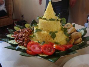 nasi campur at Mila's Warung in Sanur