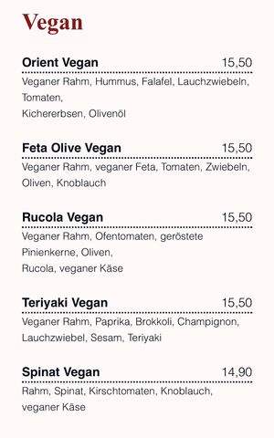 Vegane Flammkuchen  at Gaston Flammkuchen in Bremen