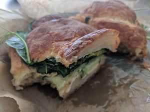 The Breakfast Sandwich at Happy Chicks Bakery in Cincinnati