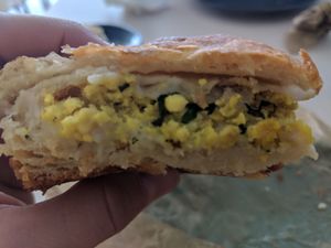 The Breakfast Sandwich at Happy Chicks Bakery in Cincinnati