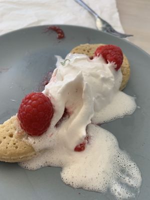 Crumpets, half eaten   at Happy Chicks Bakery in Cincinnati