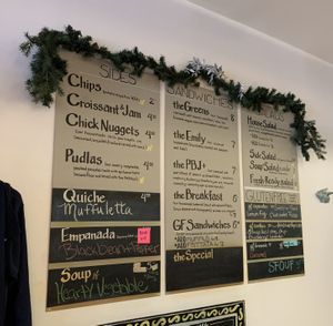 Menu at Happy Chicks Bakery in Cincinnati